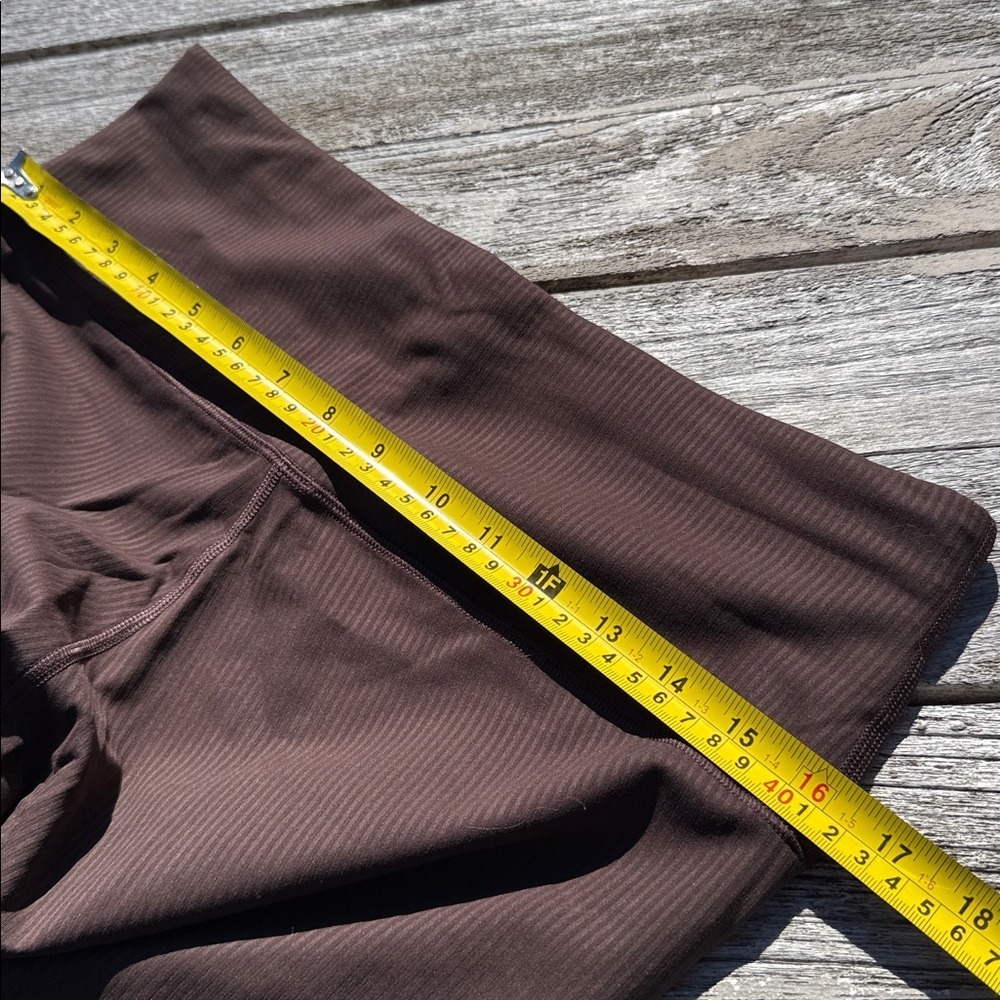 Lululemon Wunder Train Ribbed HR Tight 23" espresso size 12 NWT Brown - Picture 2 of 5
